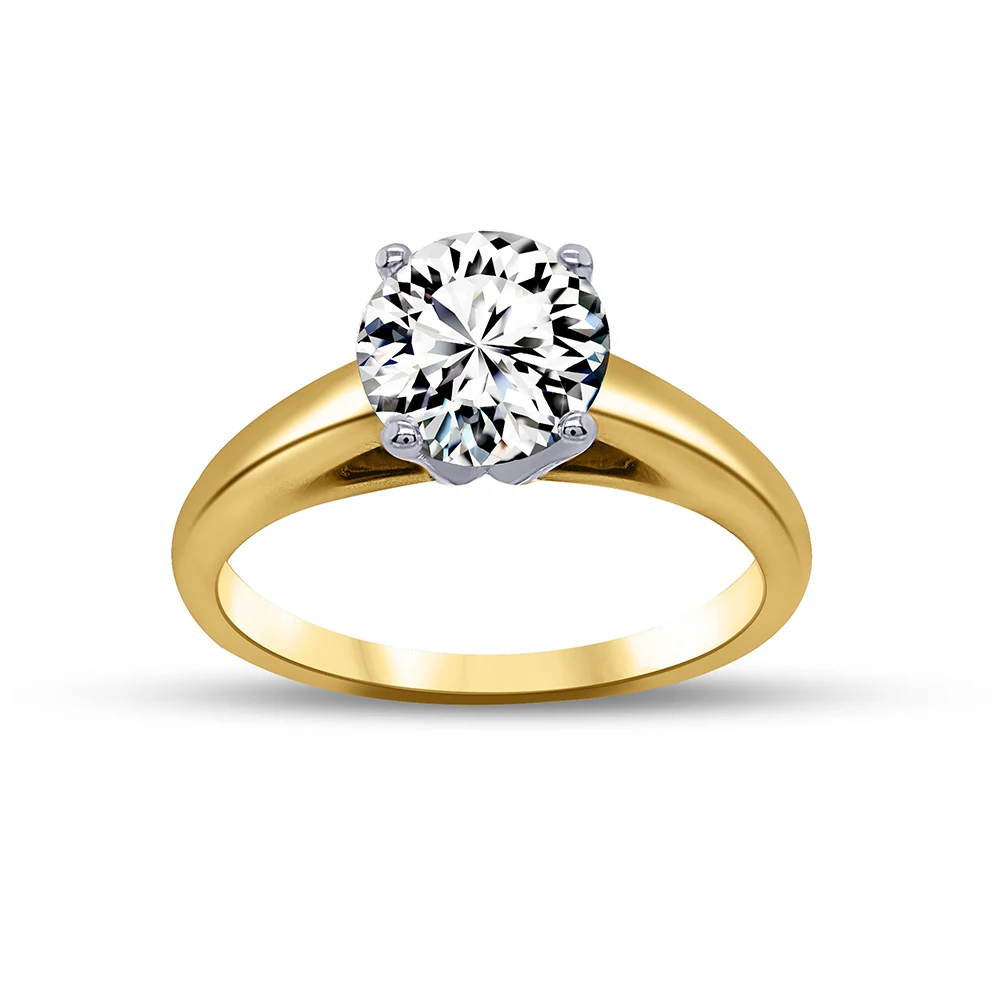 The Round Solitaire — 1.00 ct · Yellow gold