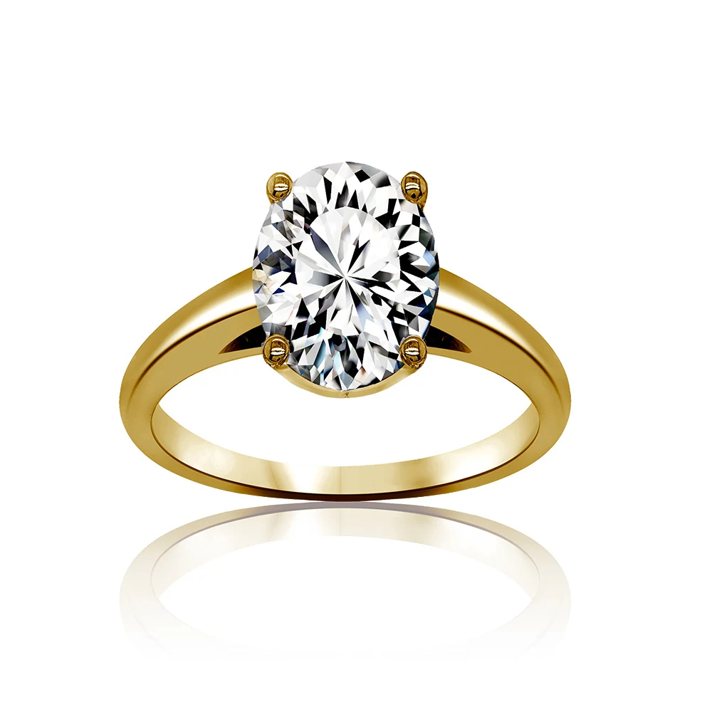 The Oval Solitaire — 1.00 ct · Yellow gold